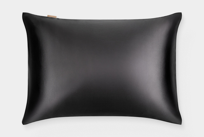 Наволочка 50х70 из натурального шёлка, цвет глубокий черный