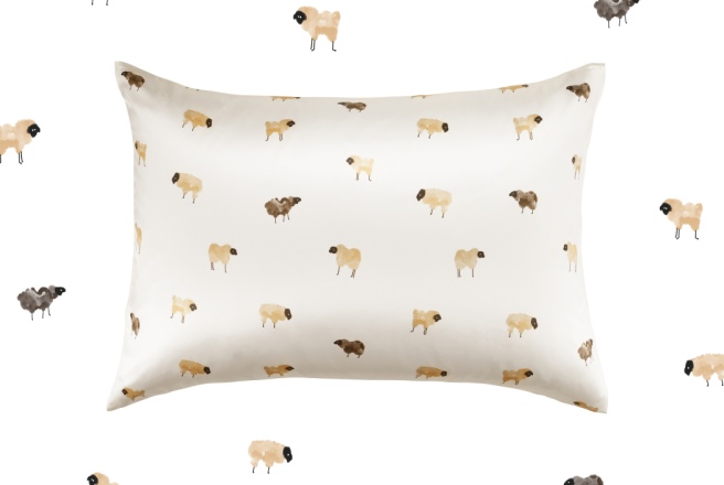 Наволочка Somia х Ayris Silk, принт овечки